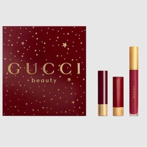 Gucci 509 Rosso Ancora lipstick trio gift set NWT